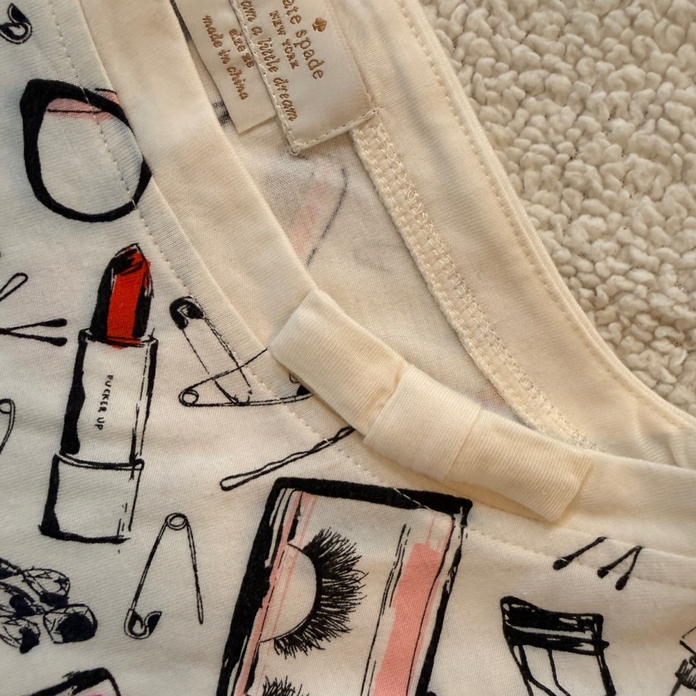 Kate Spade Dream a Little Dream Makeup Print‎ nightgown XS - Picture 5 of 8